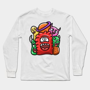 Monster Character Doodle Art Long Sleeve T-Shirt